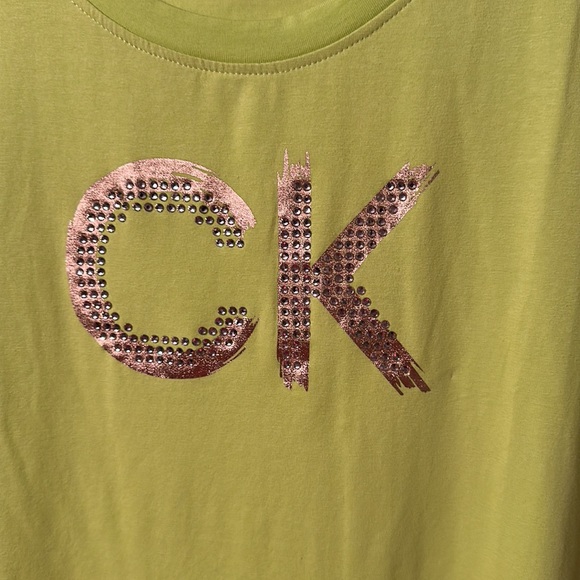 NWT! Calvin Klein T-shirt dress. Neon yellow/green ๐คฉ super comfy/soft! - Picture 6 of 14
